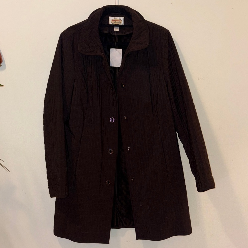 Talbots Brown Quilted Trench Coat